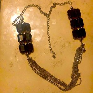 ❤️Black and Silver Vintage Necklace 🌹 Wear it Long or Short